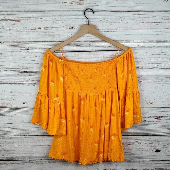 Free People Lana Floral Smocked Blouse - Picture 11 of 11